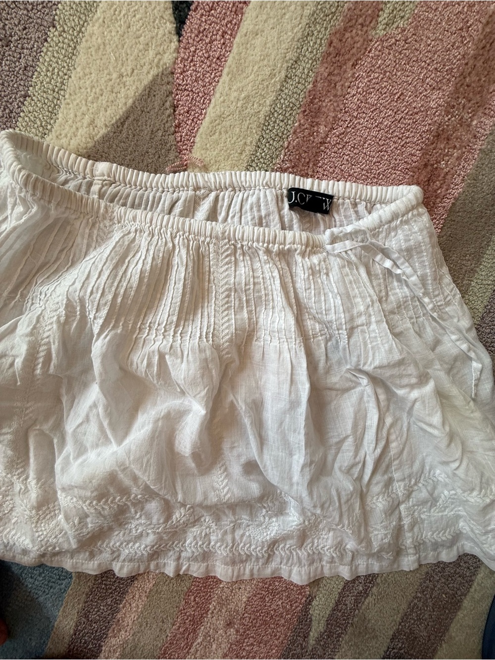 J. Crew White Smocked Waist Maxi Skirt - Picture 2 of 2